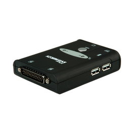 VALUE KVM Switch Star 1U para 2 PCs, HDMI, USB, Negro