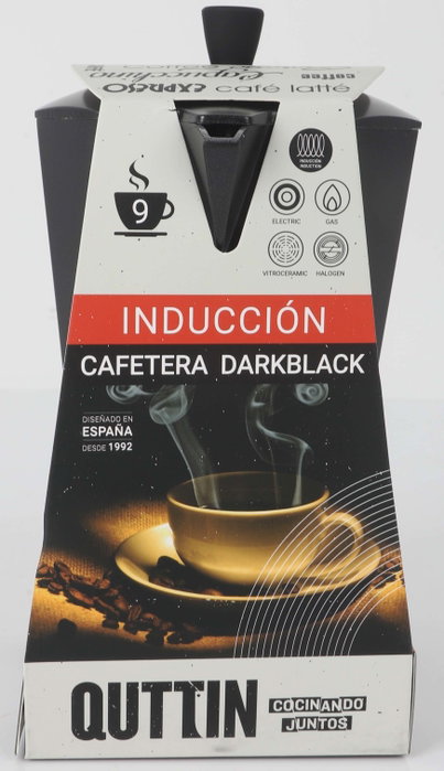 Quttin Cafetera de 9 Servicios para Inducción Darkblack