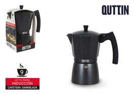 Quttin Cafetera de 9 Servicios para Inducción Darkblack