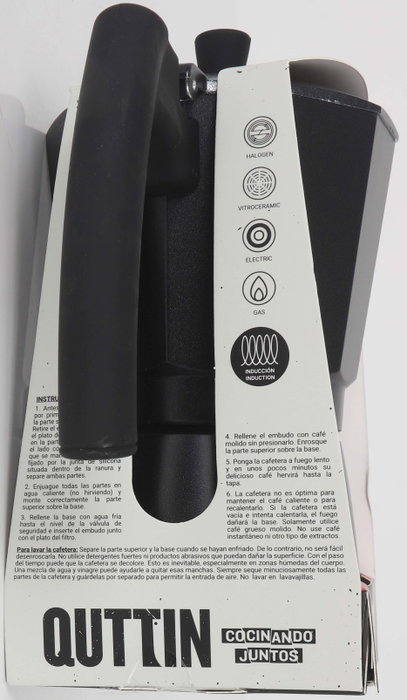 Quttin Cafetera de 9 Servicios para Inducción Darkblack