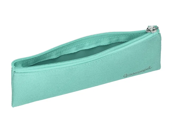 Liderpapel Estuche portatodo plano estrecho verde manzana