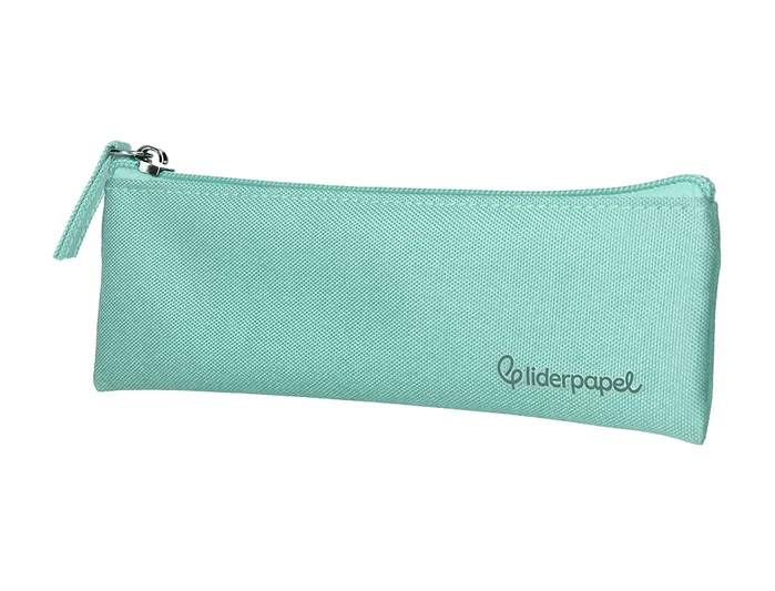 Liderpapel Estuche portatodo plano estrecho verde manzana