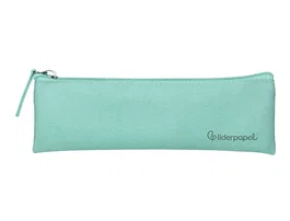 Liderpapel Estuche portatodo plano estrecho verde manzana