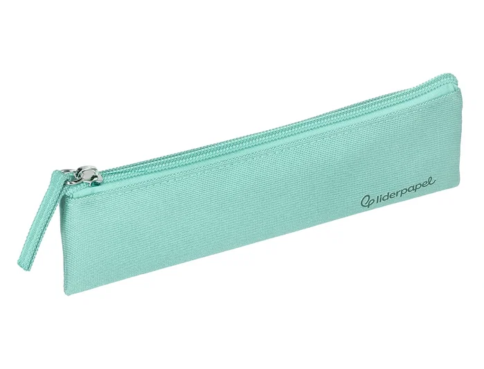 Liderpapel Estuche portatodo plano estrecho verde manzana