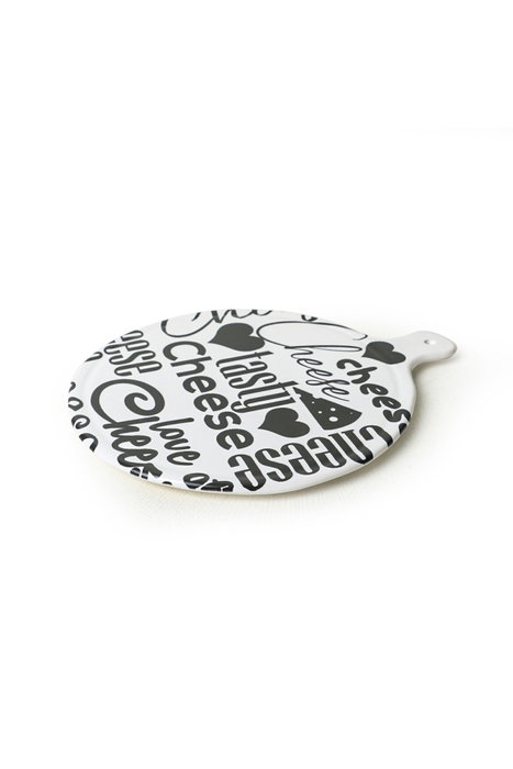 Hermia X00019386 Plato para Quesos de Gres Cerámico Antibacteriano Blanco y Negro 26cm Hermia X00019386 Plato para Quesos de Gres Cerámico Antibacteriano Blanco y Negro 26cm