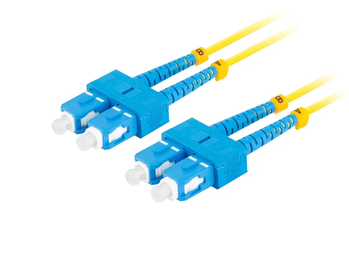 Lanberg FO-SUSU-SD11-0050-YE Cable de Fibra Óptica 5m G.657.A1 SC/UPC Macho a SC/UPC Macho Duplex LSZH Amarillo