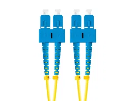 Lanberg FO-SUSU-SD11-0050-YE Cable de Fibra Óptica 5m G.657.A1 SC/UPC Macho a SC/UPC Macho Duplex LSZH Amarillo