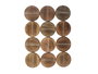 DKD Home Decor Decoración de Pared Mango y Hierro Círculos 45x3x60