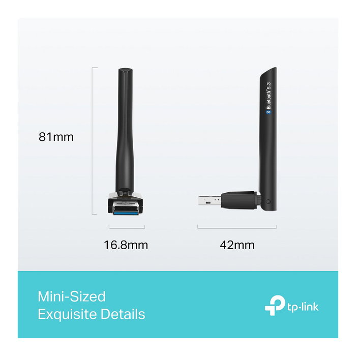 TP-Link UB500 Plus Adaptador Bluetooth 5.3 USB Negro TP-Link UB500 Plus Adaptador Bluetooth 5.3 USB Negro