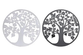 DKD Home Decor Decoración de Pared Metal Árbol 40x40 cm Surtido de 2 unidades