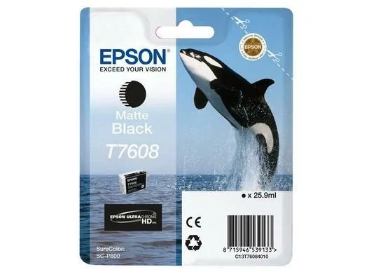 Epson Cartucho de Tinta Negro Mate T7608N para SureColor SC-P600 Epson Cartucho de Tinta Negro Mate T7608N para SureColor SC-P600