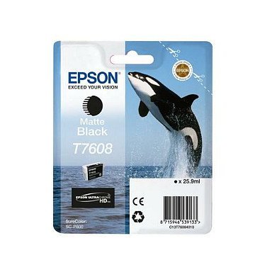 Epson Cartucho de Tinta Negro Mate T7608N para SureColor SC-P600 Epson Cartucho de Tinta Negro Mate T7608N para SureColor SC-P600