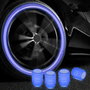 OCC Sport Tapones de Válvula Led Azul Fluorescente OCCLEV004, Set de 4 Unidades en ABS para Personalización de Ruedas