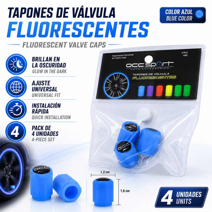 Occ Sport Tapones Válvula LED Azul