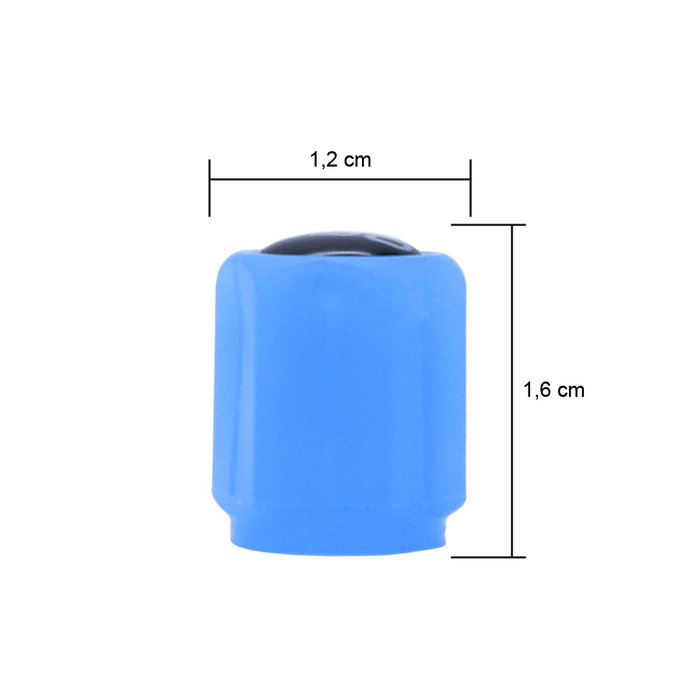 OCC Sport Tapones de Válvula Led Azul Fluorescente OCCLEV004, Set de 4 Unidades en ABS para Personalización de Ruedas