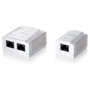 Equip Roseta de superficie Cat6 con 2 puertos RJ45 Blanco