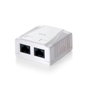Equip Roseta de superficie Cat6 con 2 puertos RJ45 Blanco