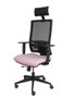 PIQUERAS Y CRESPO Silla de oficina Horna con mecanismo Sincro/Traslack, Rosa y Negro