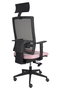PIQUERAS Y CRESPO Silla Horna con Mecanismo Sincro/Traslack, Asiento Rosa y Respaldo de Malla Negro