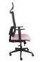 PIQUERAS Y CRESPO Silla Horna con Mecanismo Sincro/Traslack, Asiento Rosa y Respaldo de Malla Negro