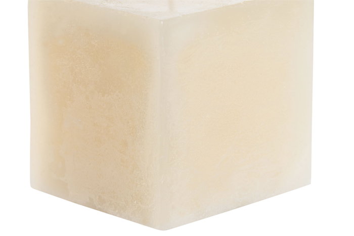 DKD Home Decor Vela Cuadrada de Cera de Parafina Crema 300g