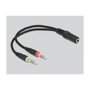 DeLOCK Gaming Headset con luz LED azul y conector de 3,5 mm