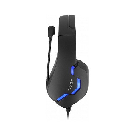 DeLOCK Gaming Headset con luz LED azul y conector de 3,5 mm DeLOCK Gaming Headset con luz LED azul y conector de 3,5 mm