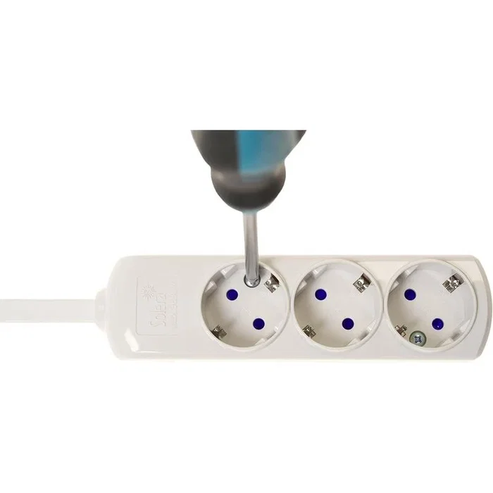 Solera 8002 Base múltiple bipolar de 2 tomas sin cable, blanco