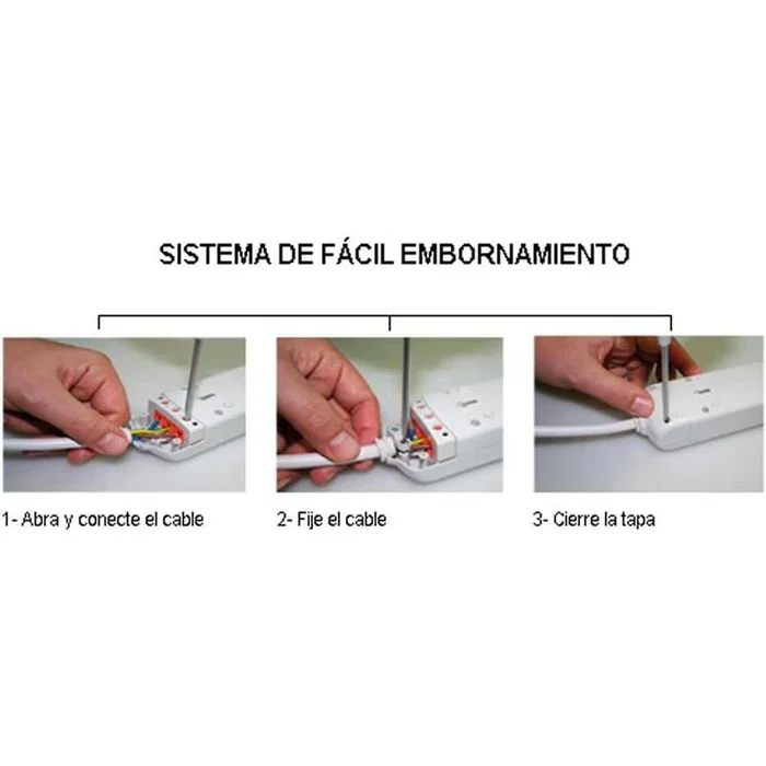 Solera 8002 - Regleta Eléctrica de 2 Tomas 2P+T 16A 250V~ con Obturador y Montaje en Pared, Blanco