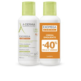 A-Derma EXOMEGA CONTROL crema emoliente pack 2 x 400 ml para bebés y adultos