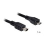 DeLOCK Cable USB 2.0 Micro-USB B a Mini-USB B 1 m Negro