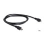 DeLOCK Cable USB 2.0 Micro-USB B a Mini-USB B 1 m Negro