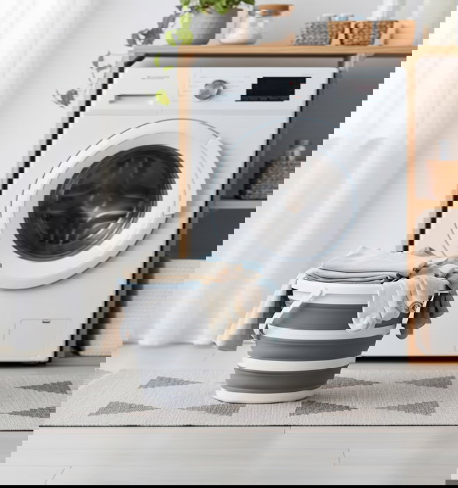 Confortime Cubo Plegable de Plástico 10 Litros 33x33x24.5 cm (12 Unidades)