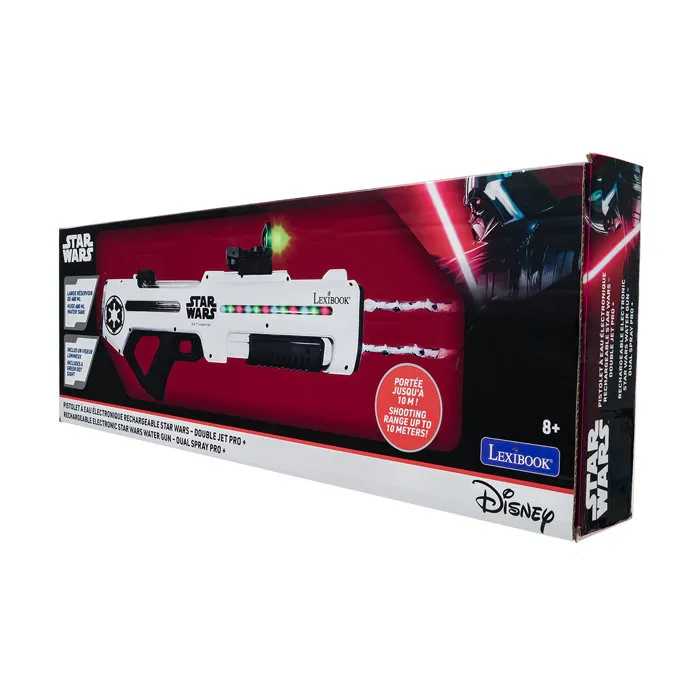 Lexibook Pistola de Agua Eléctrica Recargable Doble Chorro Pro +