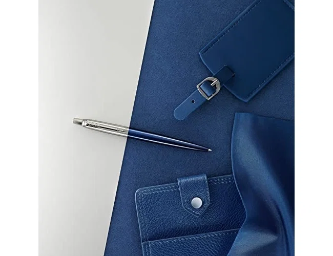 Parker Jotter Royal Blue Acero Inoxidable con Tinta Azul M
