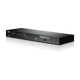 ATEN KVM Over IP Switch 8 Puertos USB y PS/2 VGA para 128 Computadoras con Consola Local/Remota, Acceso para 32 Usuarios, Resolucion 2048 x 1536 QXGA, Montaje Rack 1U, Negro, CN8600