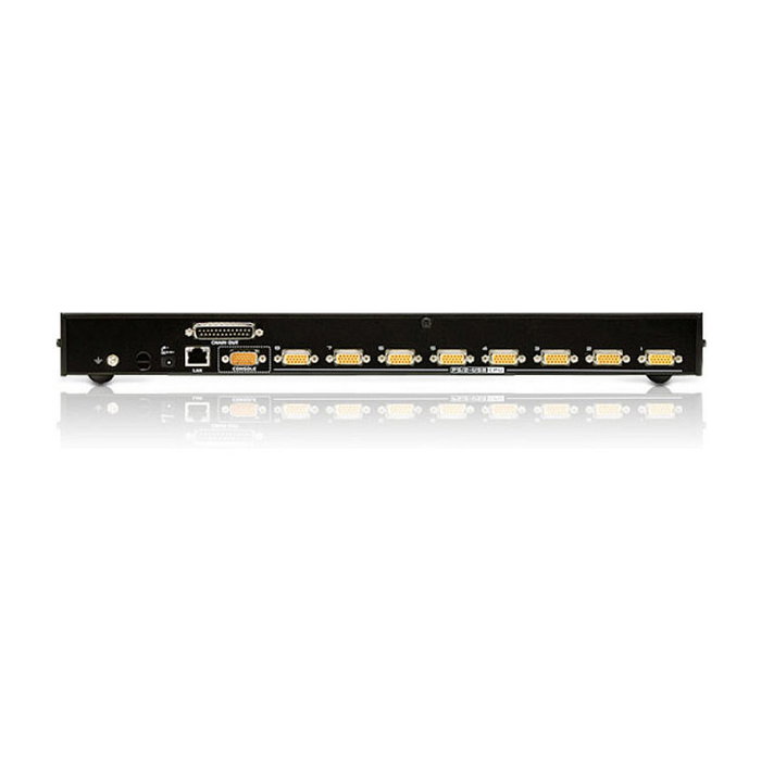 ATEN KVM Over IP Switch 8 Puertos USB y PS/2 VGA para 128 Computadoras con Consola Local/Remota, Acceso para 32 Usuarios, Resolucion 2048 x 1536 QXGA, Montaje Rack 1U, Negro, CN8600