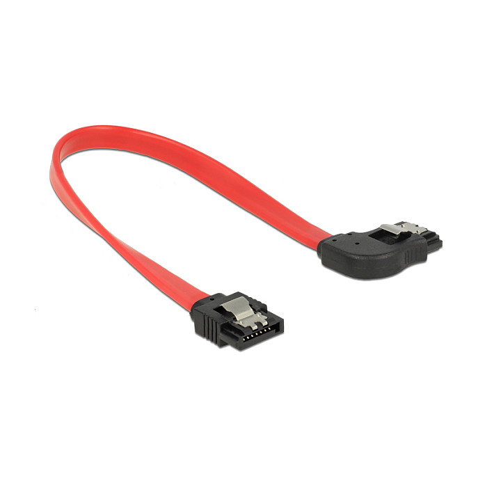 DeLOCK Cable SATA 6 Gb/s 20 cm recto a ángulo derecho Rojo/Negro DeLOCK Cable SATA 6 Gb/s 20 cm recto a ángulo derecho Rojo/Negro