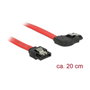 DeLOCK Cable SATA 6 Gb/s 20 cm recto a ángulo derecho Rojo/Negro
