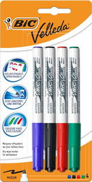 Marcador Pizarra Bic Velleda 1741 Medium Conico Bolsa De 4 (Set de 25)