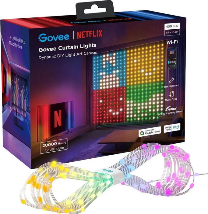 Govee Cortina de Luces LED Inteligente H70BC con 400 LEDs
