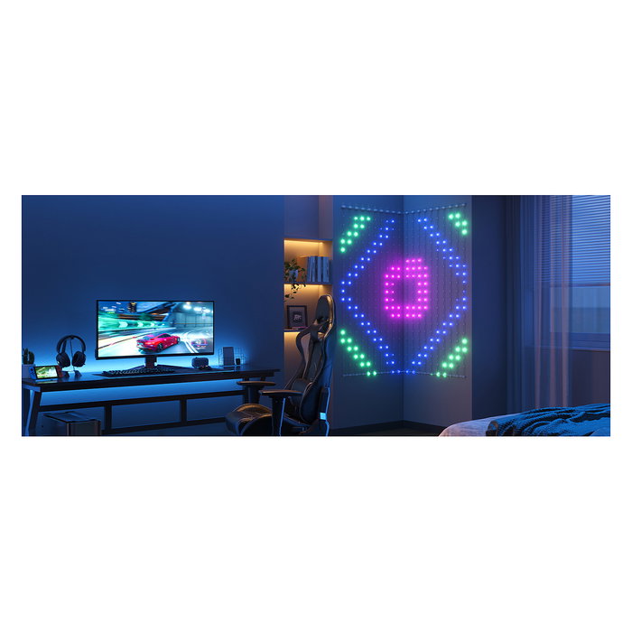 Govee H70BC Tira de Luz LED Inteligente para TV y Ventana, Wi-Fi/Bluetooth, RGBIC, Control por App y Alexa, 5m, 400 LEDs, Blanco (Netflix Gaming Ambient)