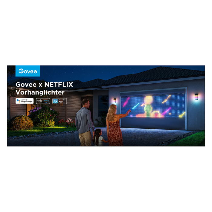 Govee H70BC Tira de Luz LED Inteligente para TV y Ventana, Wi-Fi/Bluetooth, RGBIC, Control por App y Alexa, 5m, 400 LEDs, Blanco (Netflix Gaming Ambient)