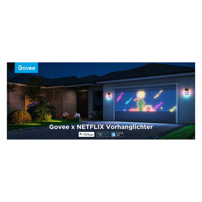 Govee H70BC Tira de Luz LED Inteligente para TV y Ventana, Wi-Fi/Bluetooth, RGBIC, Control por App y Alexa, 5m, 400 LEDs, Blanco (Netflix Gaming Ambient)