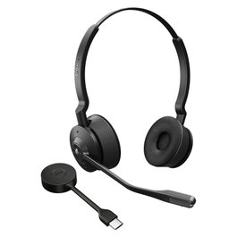 Jabra Engage 55 Auriculares Binaurales Inalámbricos DECT Optimizados para Microsoft Teams, Negro Titanio
