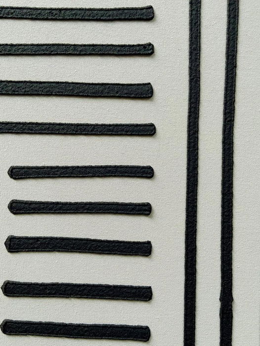 DKD Home Decor Cuadro Urban Blanco Negro Lienzo PS 83 x 4.5 x 123 cm (2 Unidades)