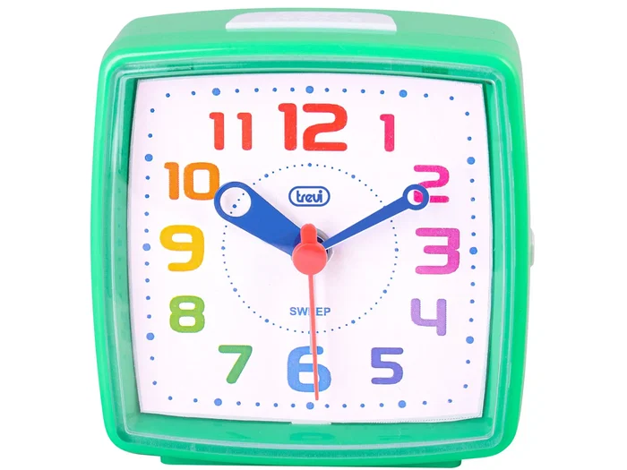 Trevi SL 3047 Reloj Despertador Analógico de Plaza, Colores Surtidos, Pantalla 12h, Función Snooze, Silencioso, Garantía 2 Años, Paquete Individual