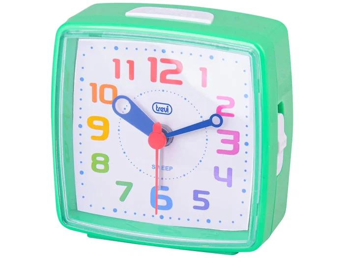 Trevi SL 3047 Reloj Despertador Analógico de Plaza, Colores Surtidos, Pantalla 12h, Función Snooze, Silencioso, Garantía 2 Años, Paquete Individual