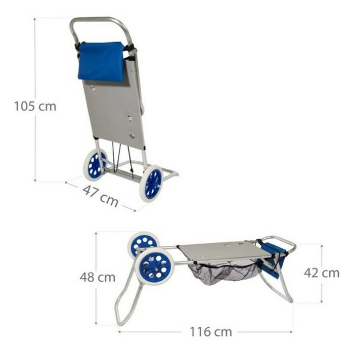 Color Baby Carro Portasillas Aluminio Convertible En Mesa 52X37X105 Cm