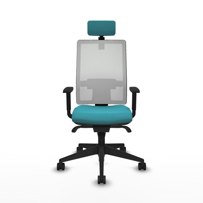 PIQUERAS Y CRESPO Silla de oficina Horna con mecanismo Sincro, Turquesa y Blanco PIQUERAS Y CRESPO Silla de oficina Horna con mecanismo Sincro, Turquesa y Blanco